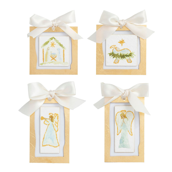 Mud Pie Gold Painted Acrylic Ornaments