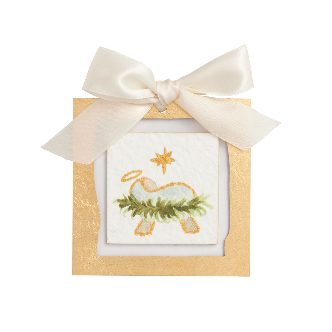Mud Pie Gold Painted Acrylic Ornaments