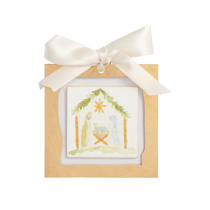 Mud Pie Gold Painted Acrylic Ornaments