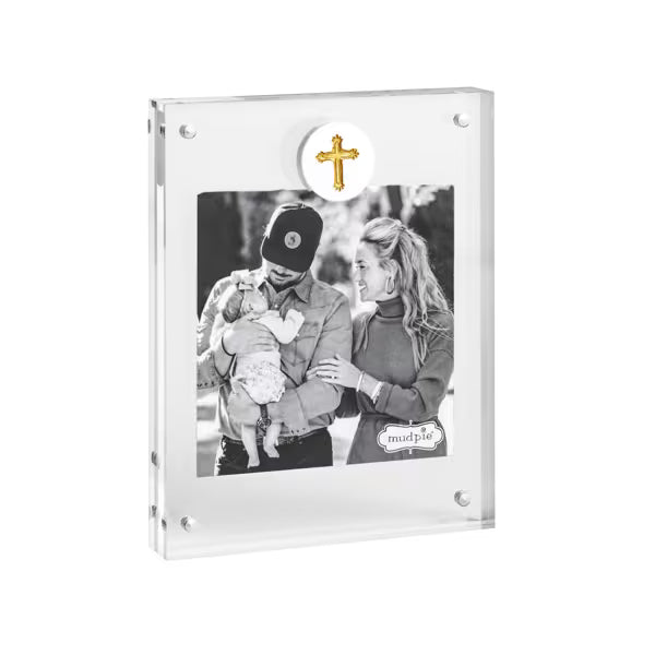 Mud Pie Acrylic Cross Icon Frame
