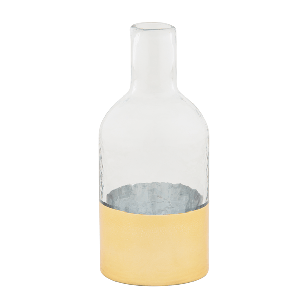 Mud Pie Glass And Gold Vase
