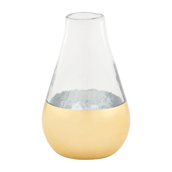 Mud Pie Glass And Gold Vase