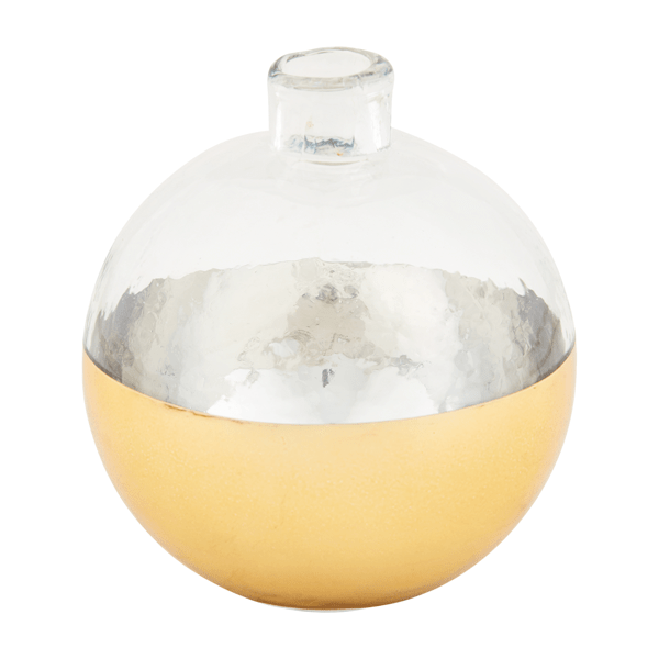 Mud Pie Glass And Gold Vase