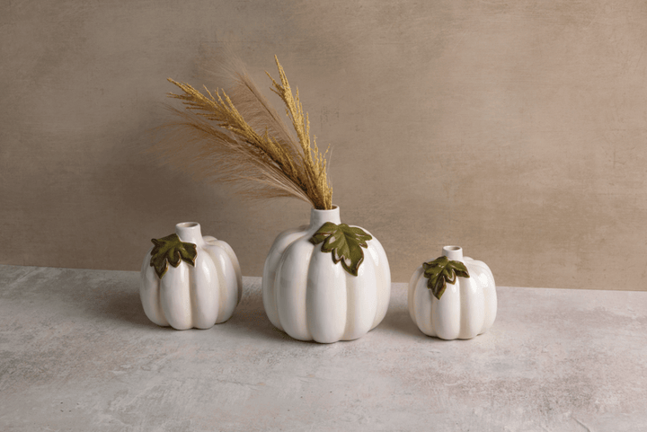 Mud Pie Ceramic Pumpkin Bud Vase