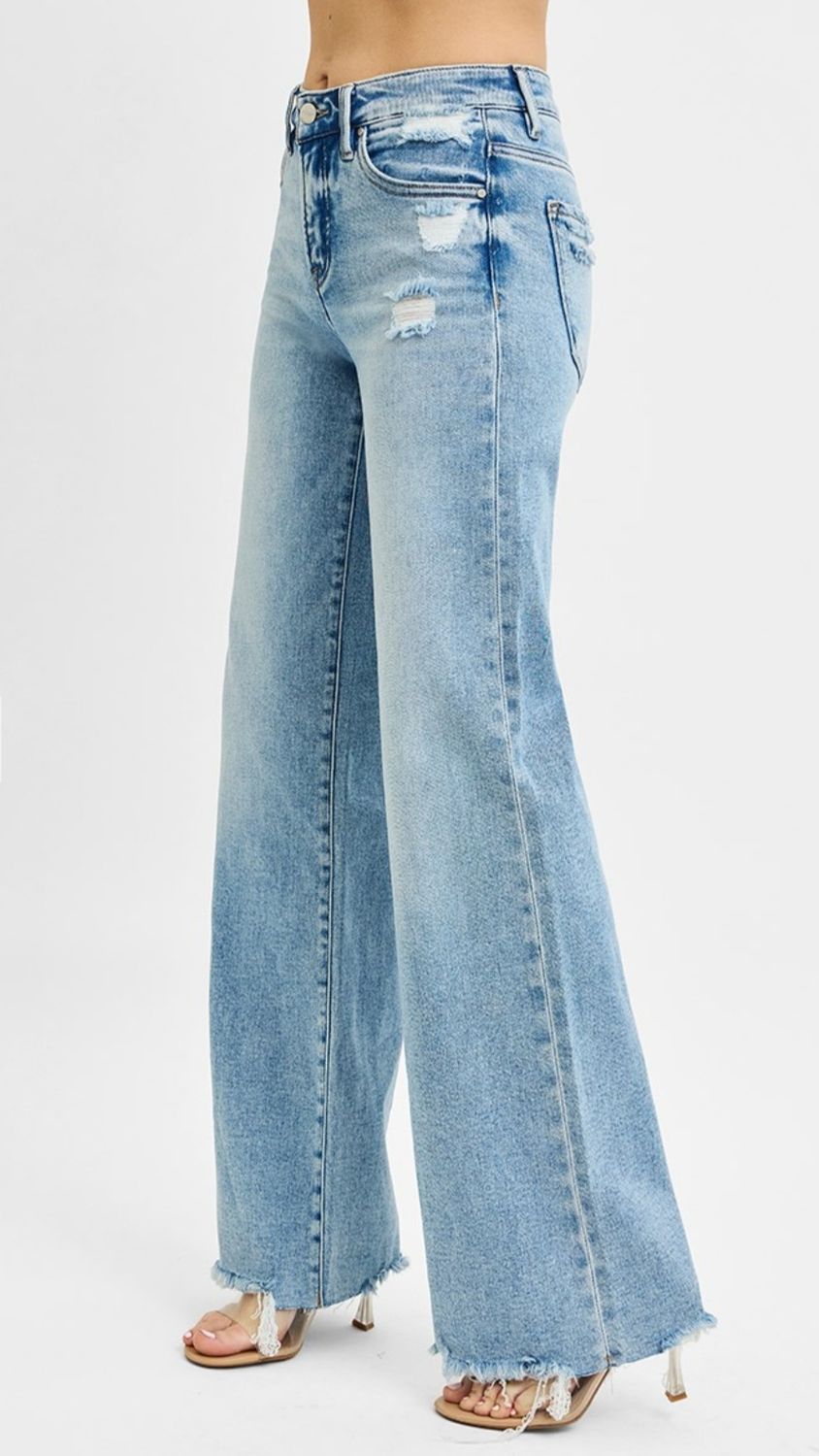 Risen Forevermore Tummy Control MR Wide Jeans