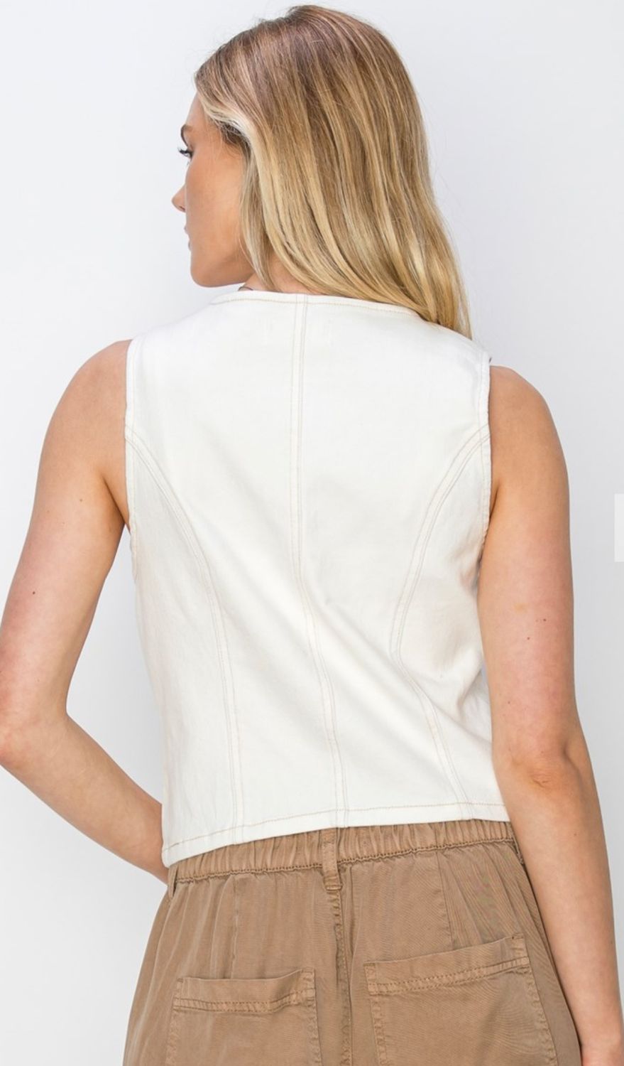 Risen Season Of Bliss V-Neck Button Down Vest