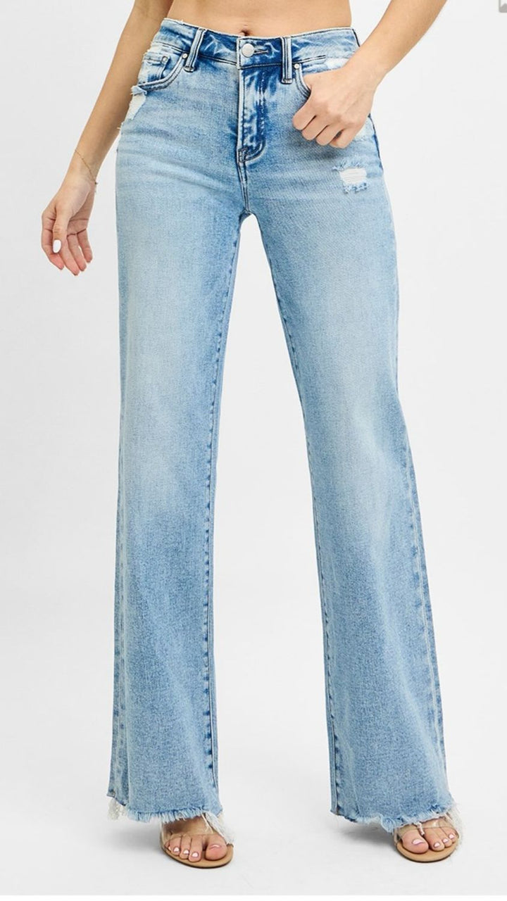 Risen Forevermore Tummy Control MR Wide Jeans