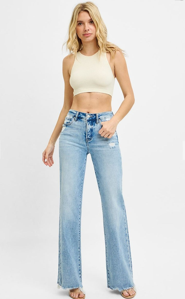 Risen Forevermore Tummy Control MR Wide Jeans
