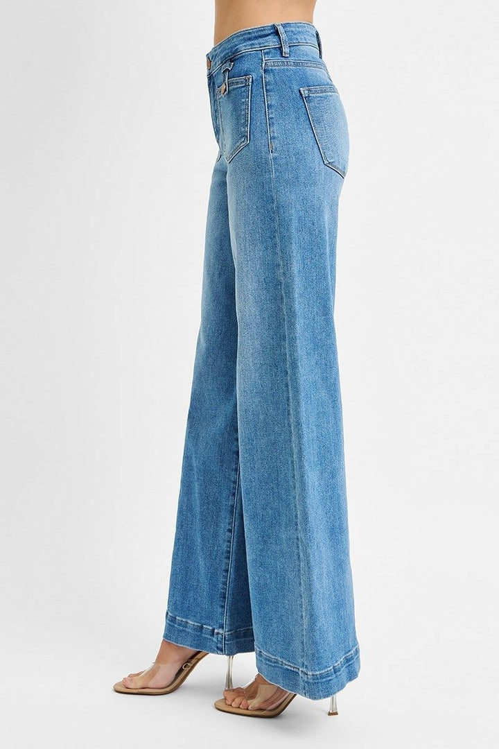 Risen Blissful MR Wide Front Patch Pocket Jeans
