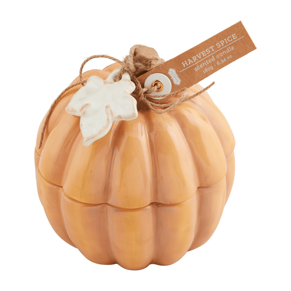 Mud Pie Ceramic Pumpkin Candle