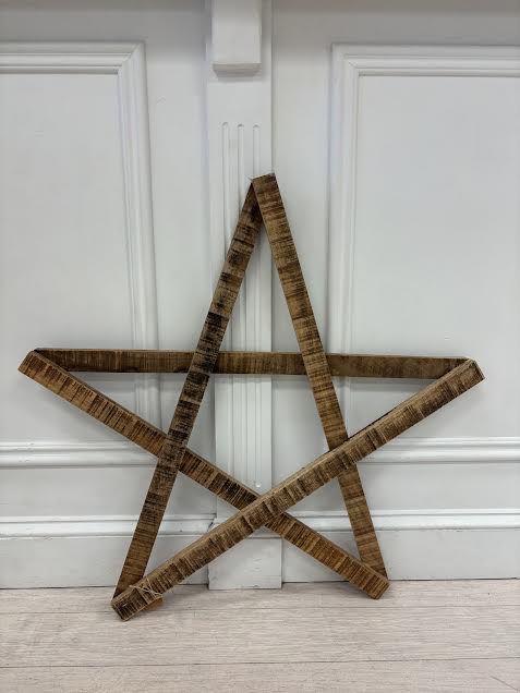 MudPie Large Rustic Wood Star