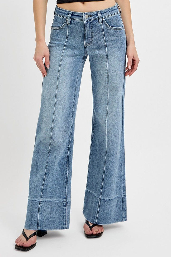 Risen Faithful Tummy Control MidRise Ankle Flare