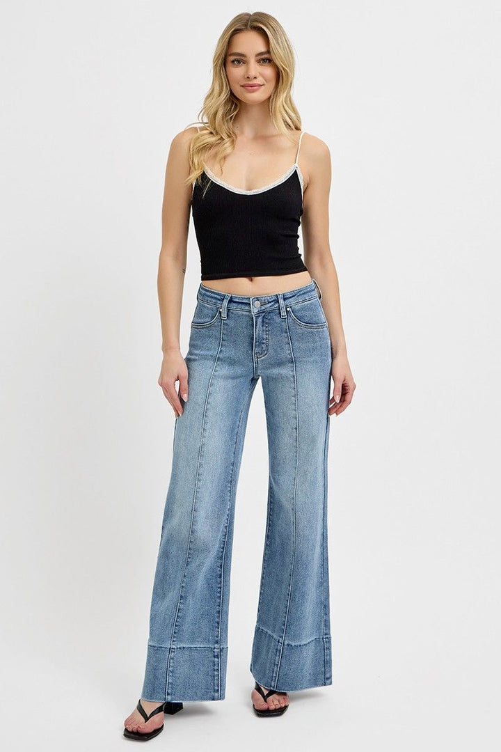 Risen Faithful Tummy Control MidRise Ankle Flare