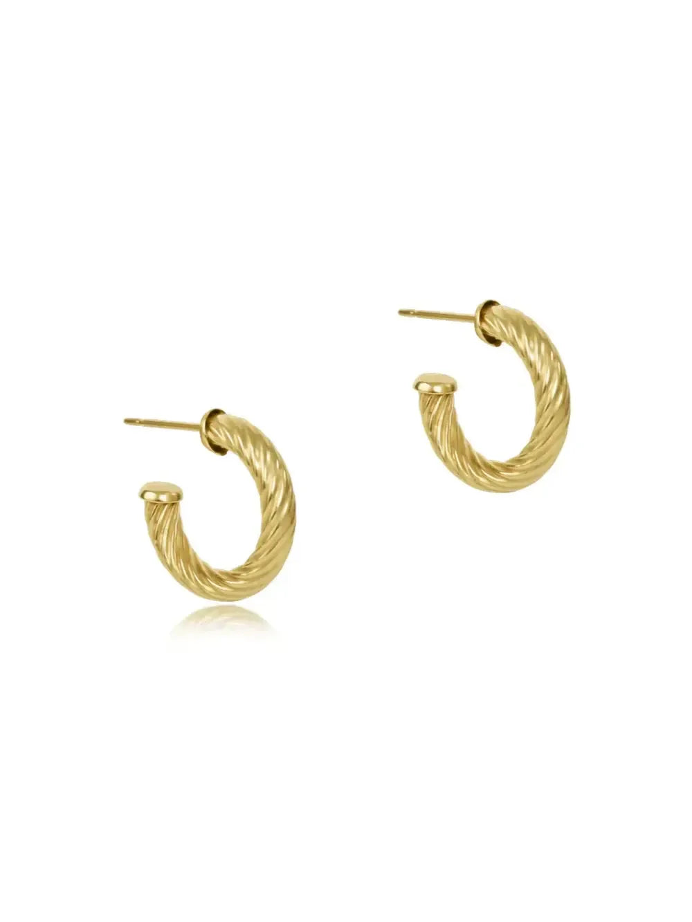 enewton Round Gold 0.5 Hoop - Textured