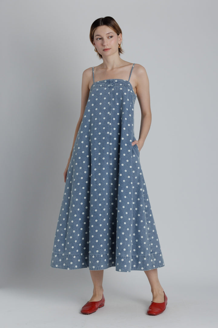 Denim And Dots Midi