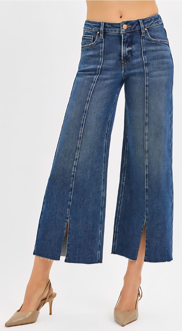 Risen Daily Edit TC MR Crop Wide Front Split Jeans
