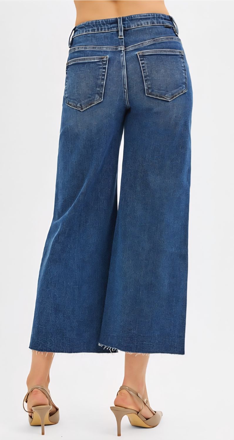 Risen Daily Edit TC MR Crop Wide Front Split Jeans