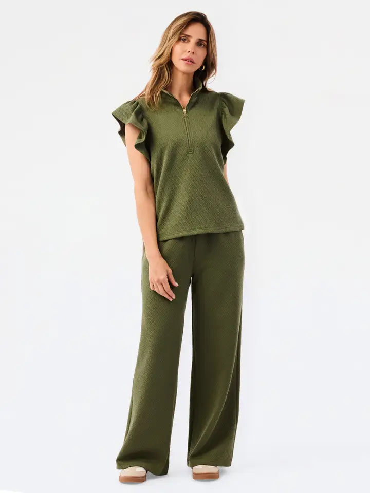 Mary Square Paige Pant Set Olive