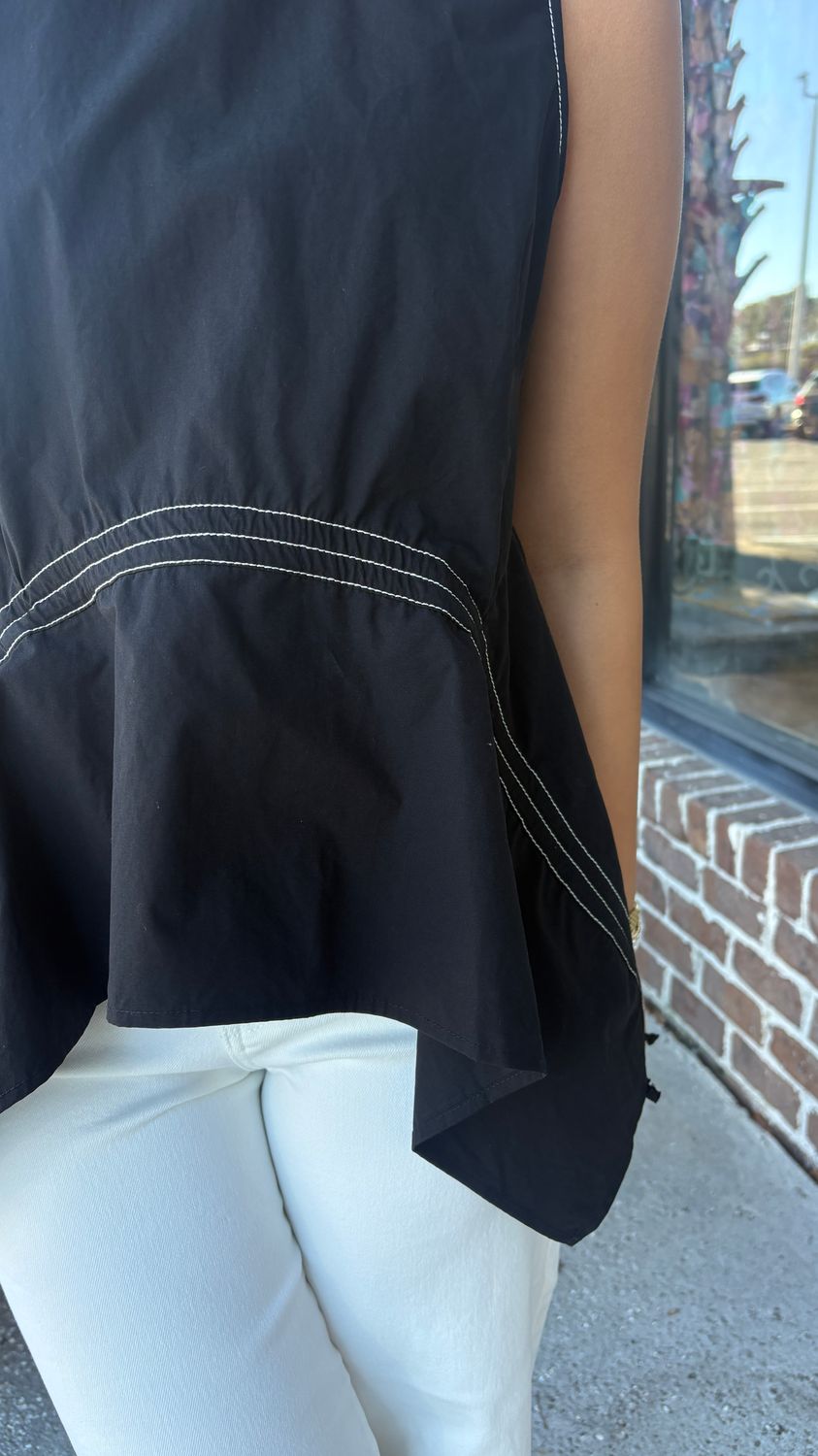 Not Sure When Poplin Top