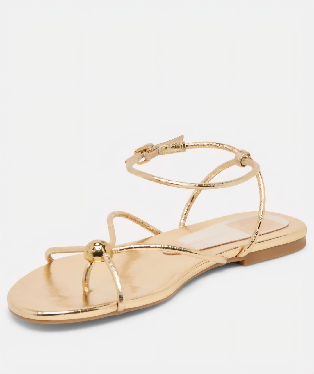 Dolce Vita Kenley Gold Distressed Leather Sandal