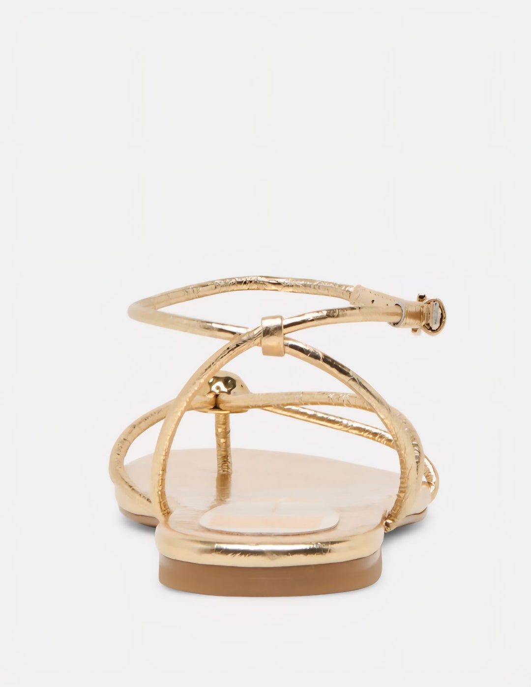 Dolce Vita Kenley Gold Distressed Leather Sandal