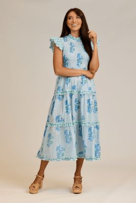 Mud Pie Perin Smocked Midi Dress