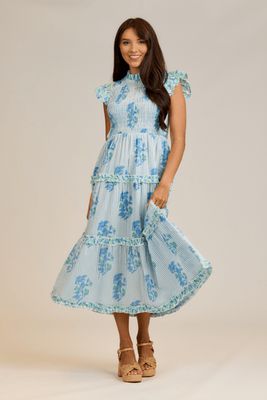 Mud Pie Perin Smocked Midi Dress