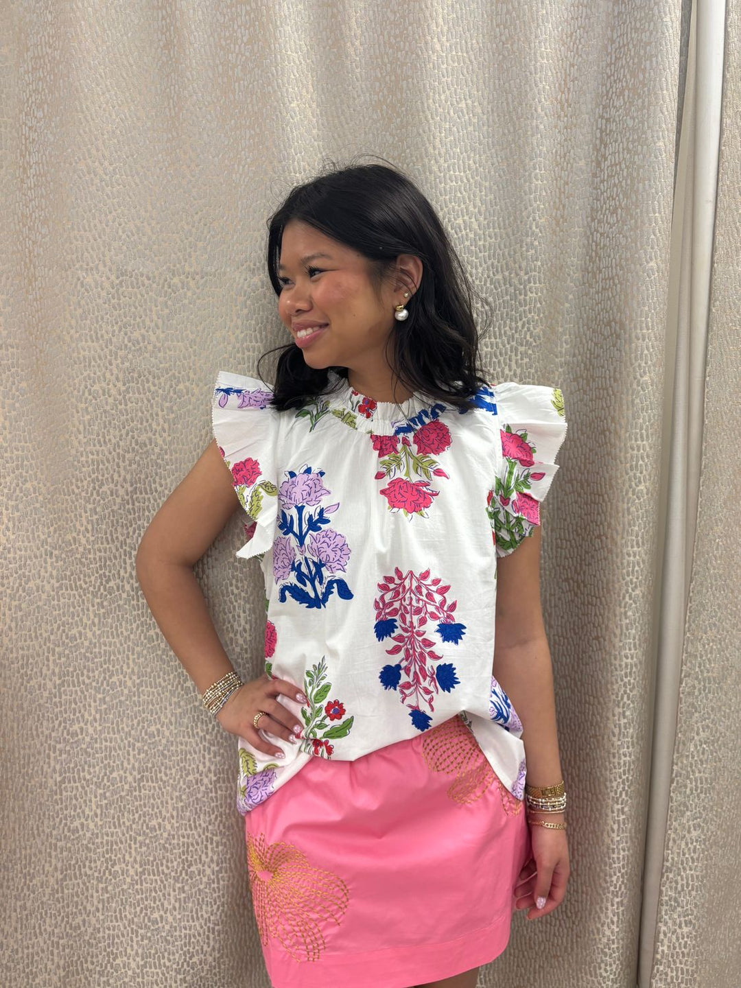 Mud Pie Kenzie Flounce Top