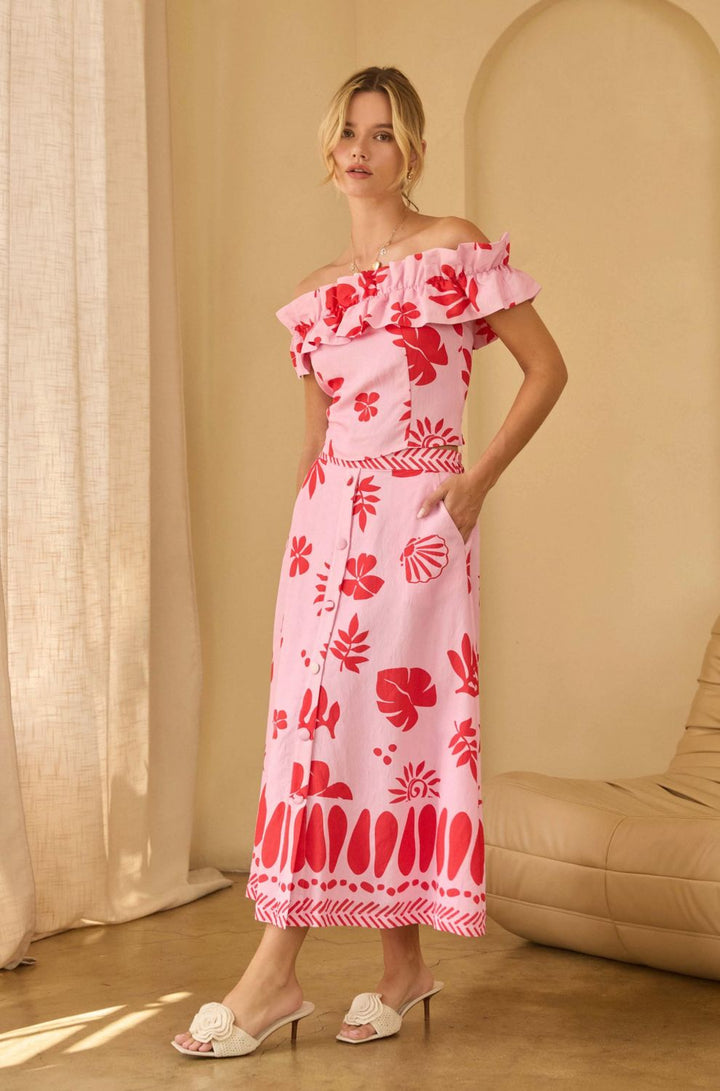 Feminine &amp; Flirty Midi Skirt
