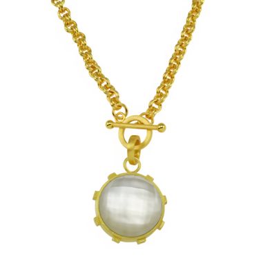Betty Carre Gisele Toggle Chain Necklace w/DStone