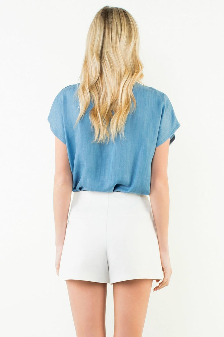 Breezy &amp; Beautiful Side Button Top