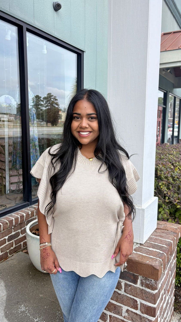 Mud Pie Rigsby Scallop Sweater