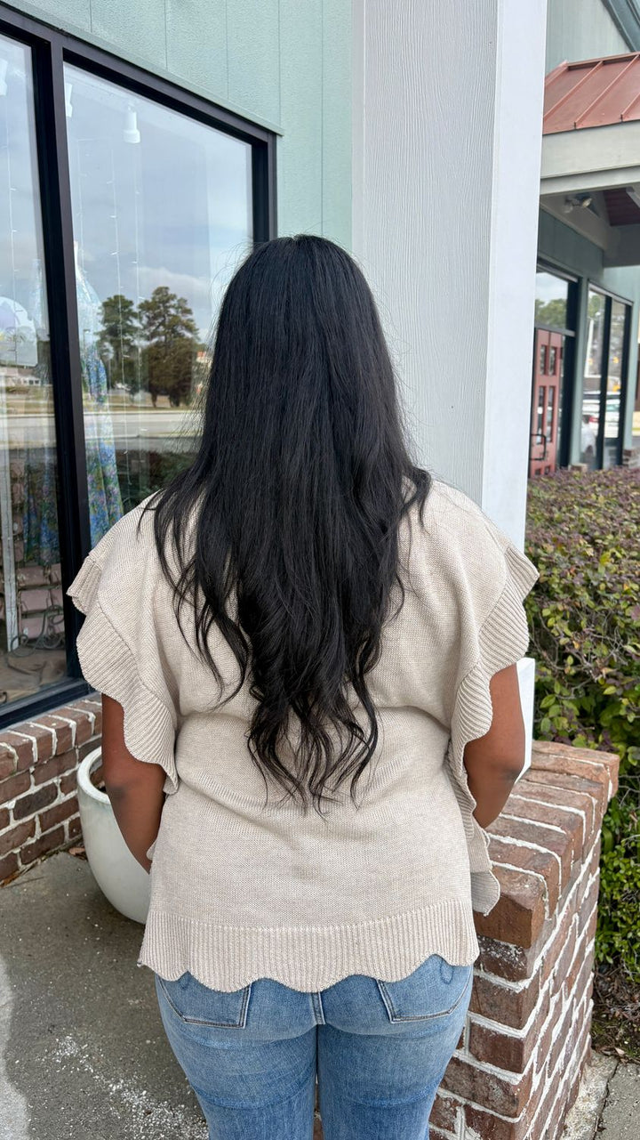 Mud Pie Rigsby Scallop Sweater
