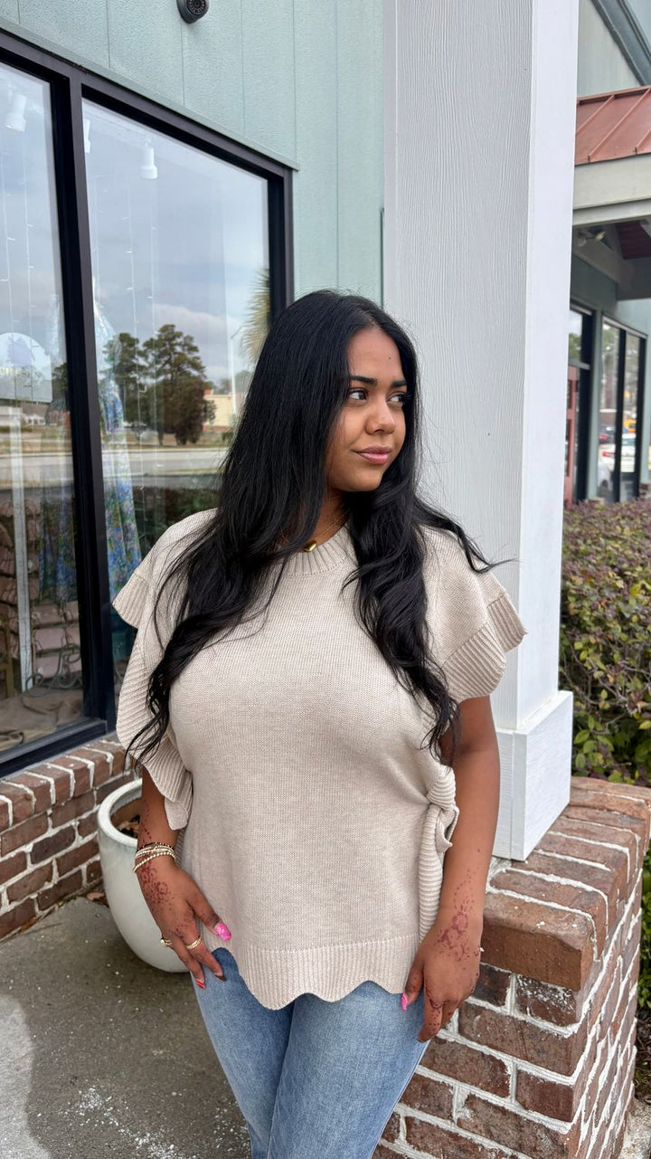 Mud Pie Rigsby Scallop Sweater