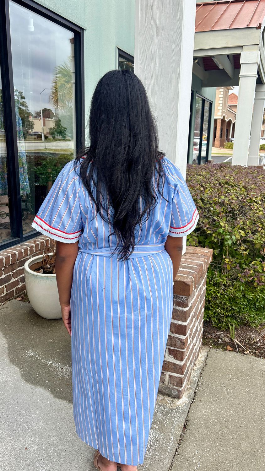 Magnolia Blush Striped Dress