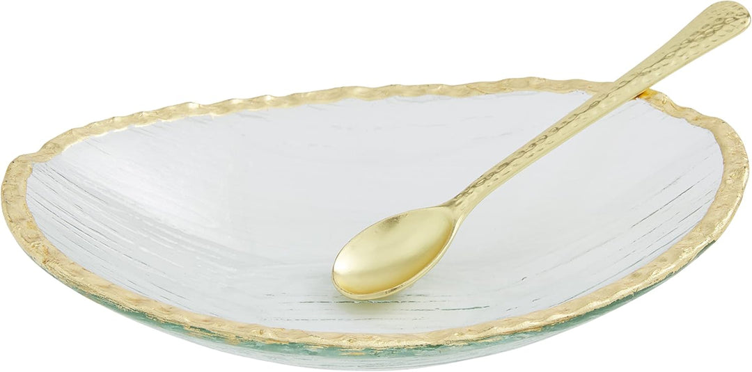 Mud Pie Glass with Gold Dip Bowl