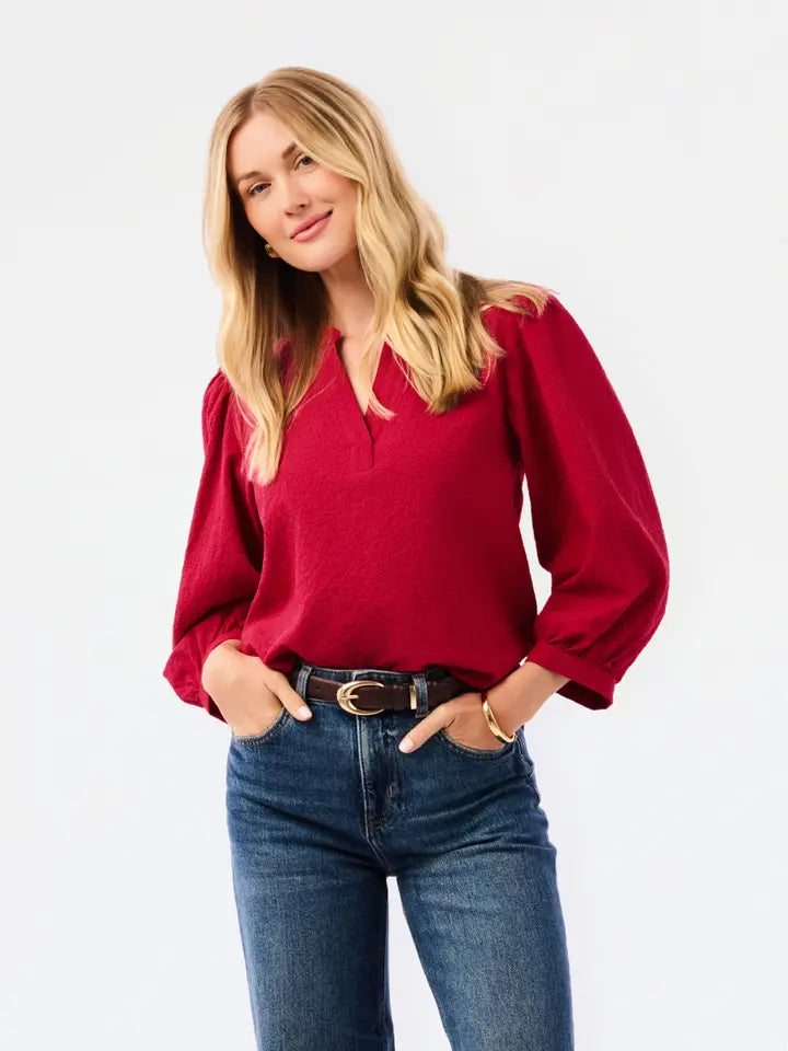 Mary Square Tamryn Top Cranberry/Pink