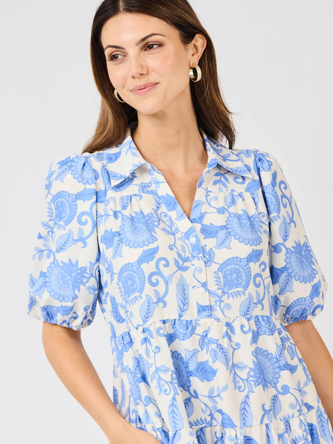 Mary Square Eloise Porcelain Vines Maxi