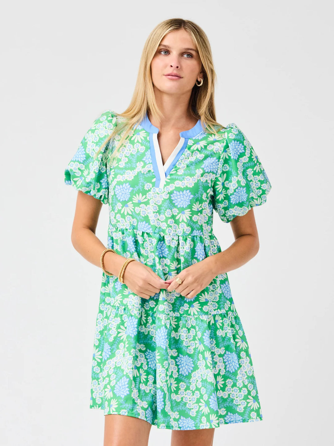 Kinsley Dress Daisy Chain - Green
