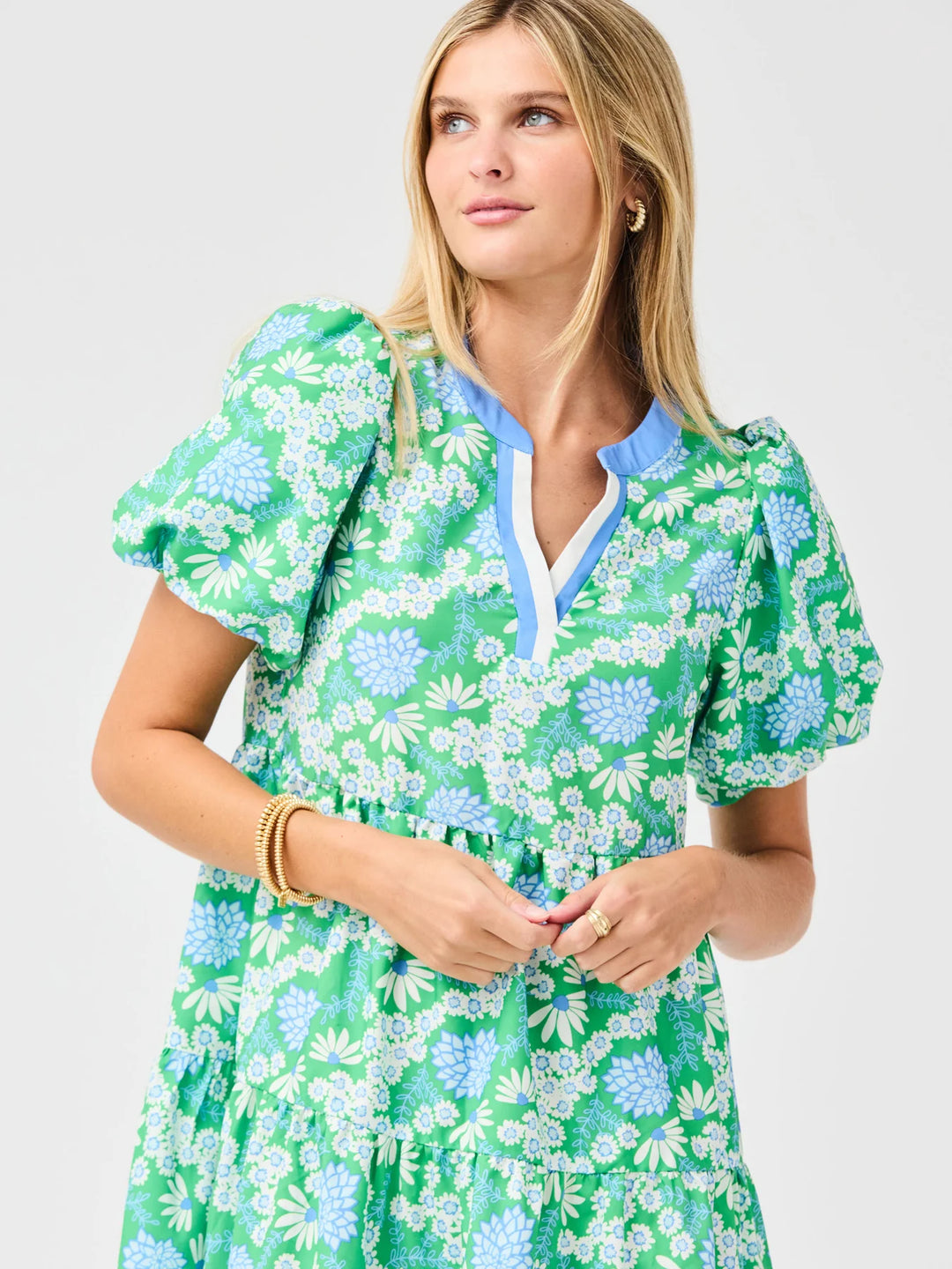 Kinsley Dress Daisy Chain - Green