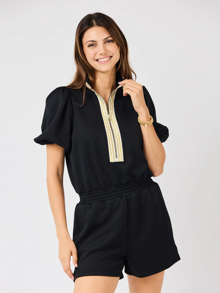 Mary Square Black Andie Romper