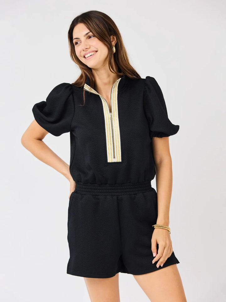 Mary Square Black Andie Romper