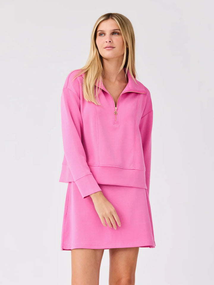 Mary Square Pink Regan Half-Zip