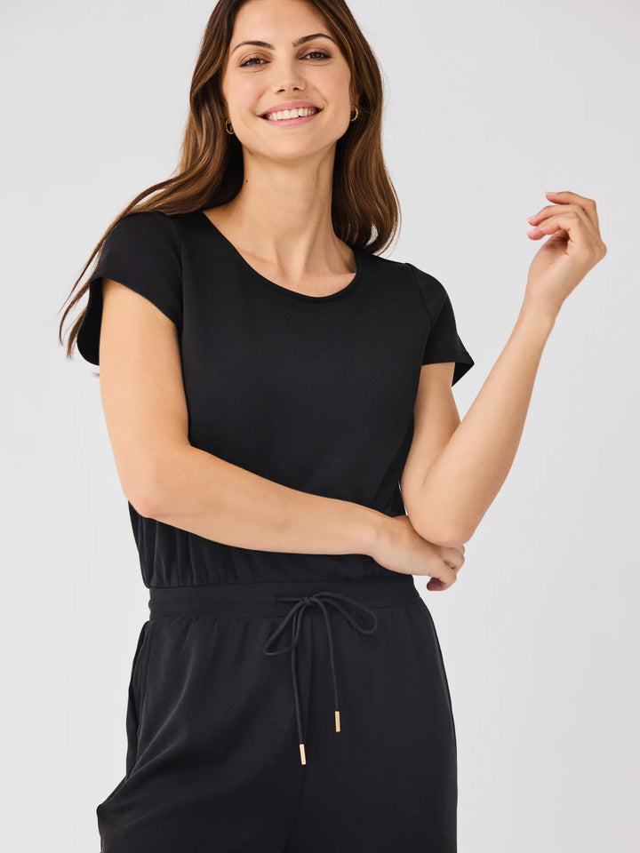 Mary Square Black Carlisle Romper Jumpsuit