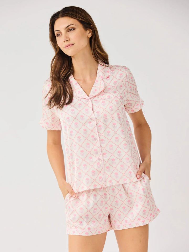 Mary Square Florette Folly Pink Charlotte Short Set