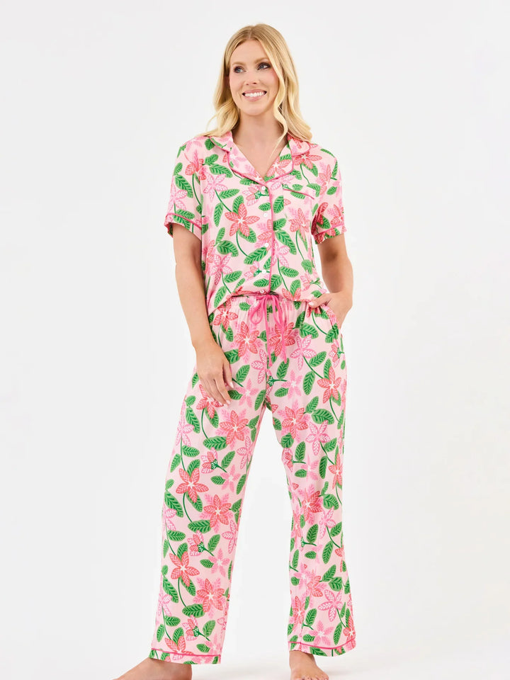 Mary Square Island Muse-Pink Charlotte Pajama Pant Set