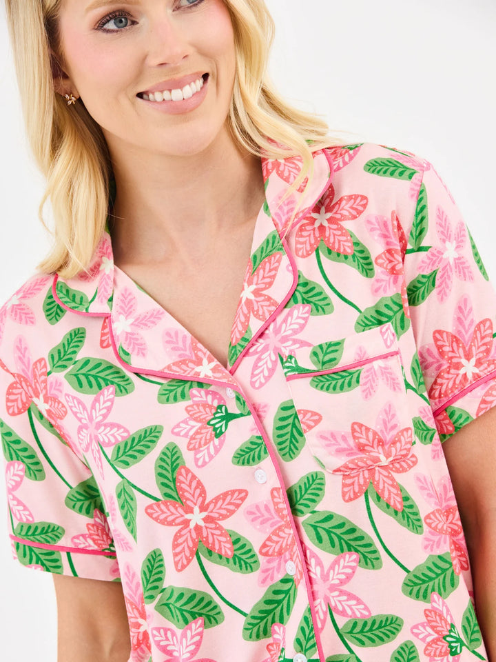 Mary Square Island Muse-Pink Charlotte Pajama Pant Set