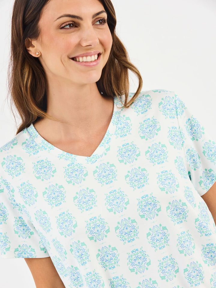 Mary Square Meadow Dreams Blue Allie Short Set