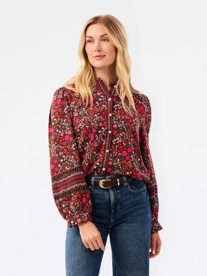 Mary Square Cecilia Top | Granada Glen Cocoa