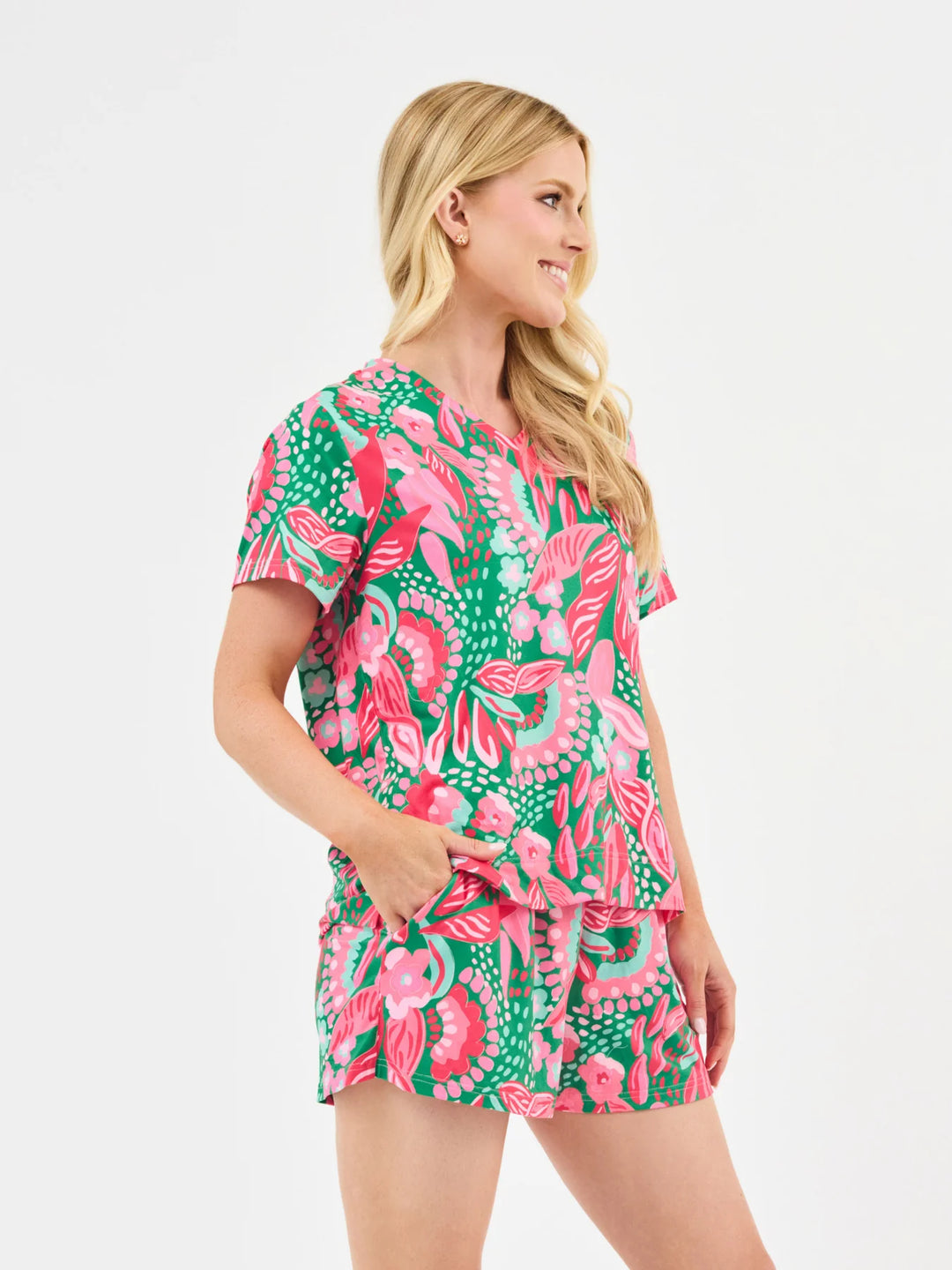 Mary Square Canopy Gleam Green Alli Short Set